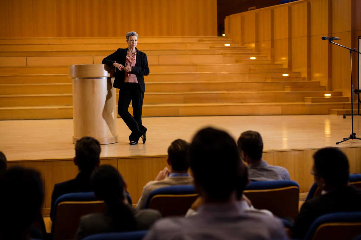 Keynote Speakerin bei Business Präsentation